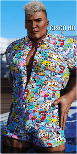 Fitting Morph - Cisco HD - Romper for Genesis 8 Male by JamesPhillip