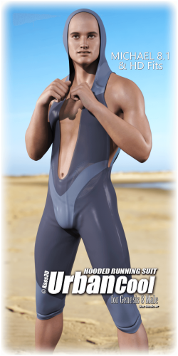 Fitting Morph - Michael 8.1 & HD Fits - Urban Cool - Hooded Running Suit for Genesis 8 Male