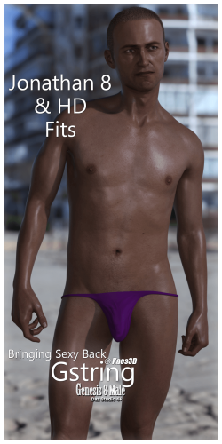 Fitting Morph - Jonathan 8 & HD Fits - Bringing Sexy Back - Gstring for Genesis 8 Male