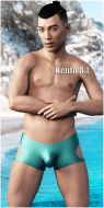 Fitting Morph - Kento 8.1 - Bring Sexy Back - Backless Trunks for Genesis 8 Male