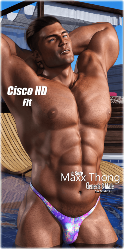 Fitting Morph - Cisco HD - Maxx Thong for Genesis 8 Male by Soto