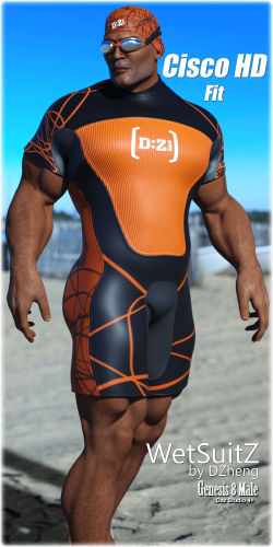 Fitting Morph - Cisco HD - WetSuitZ for Genesis 8 Male by DZheng